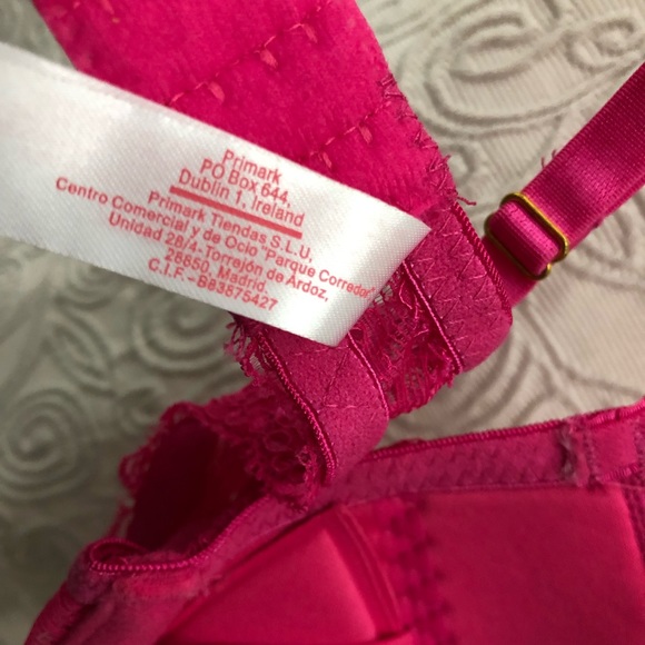Fuchsia pink removal push-up lace bra - Picture 6 of 6
